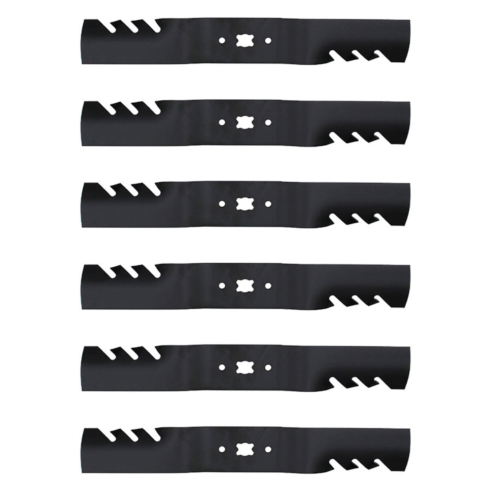 Qty 6: Toothed Mower Blade Fits Troy Bilt Replaces 742-04154