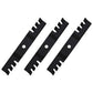 (3) Interchangeable Mulching Blades Fits John Deere Lawn Mowers AM115442