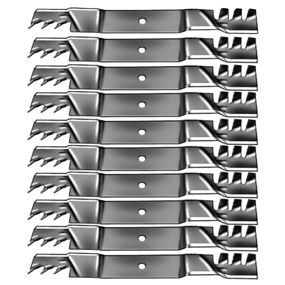 10PK of 21" x 5/8" Wavy Mulching Blade (2) Blades- 42"cut & (3) Blades - 61" cut