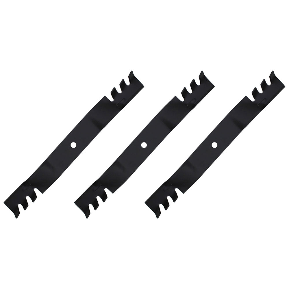 Pack of (3) Wavy Mulching Blades 21" x 5/8" Fits Numerous Makes & Models