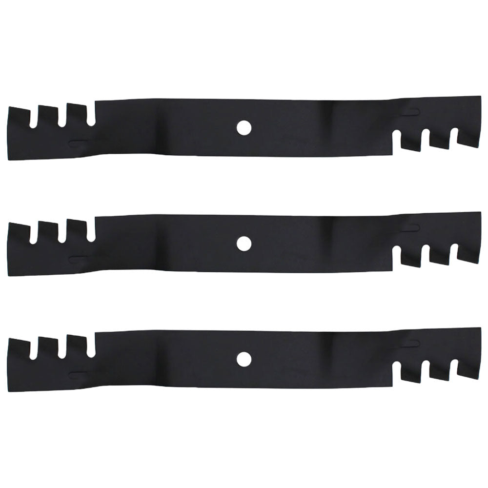 Pack of (3) Wavy Mulching Blades 21" x 5/8" Fits Numerous Makes & Models