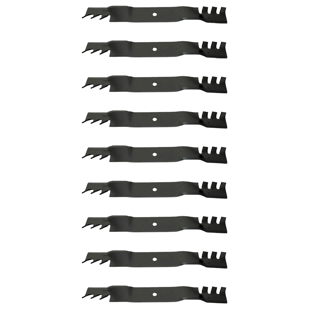 9PK of 21" x 5/8" Wavy Mulching Blade (2) Blades- 42"cut & (3) Blades - 61" cut