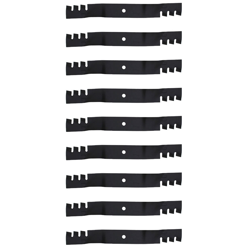 9PK of 21" x 5/8" Wavy Mulching Blade (2) Blades- 42"cut & (3) Blades - 61" cut