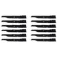 Qty 12: High Lift Mower Blade Fits DIXIE
