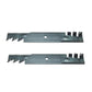 Qty 2: Heavy Duty Toothed Mulching Blade Fits John Deere Replaces AM104489