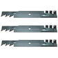 Qty 3: Heavy Duty Toothed Mulching Blade Fits Hustler Replaces 601014