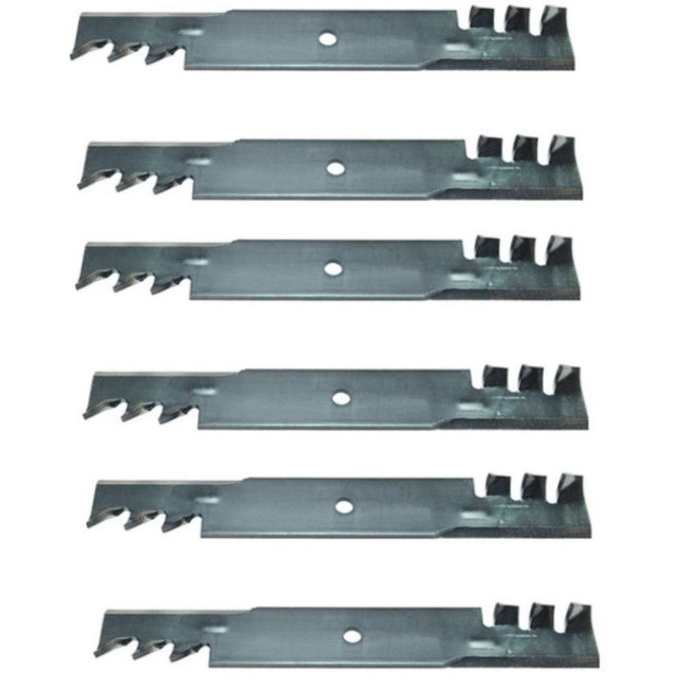 Qty 6: Heavy Duty Toothed Mulching Blade Fits Hustler Replaces 601014