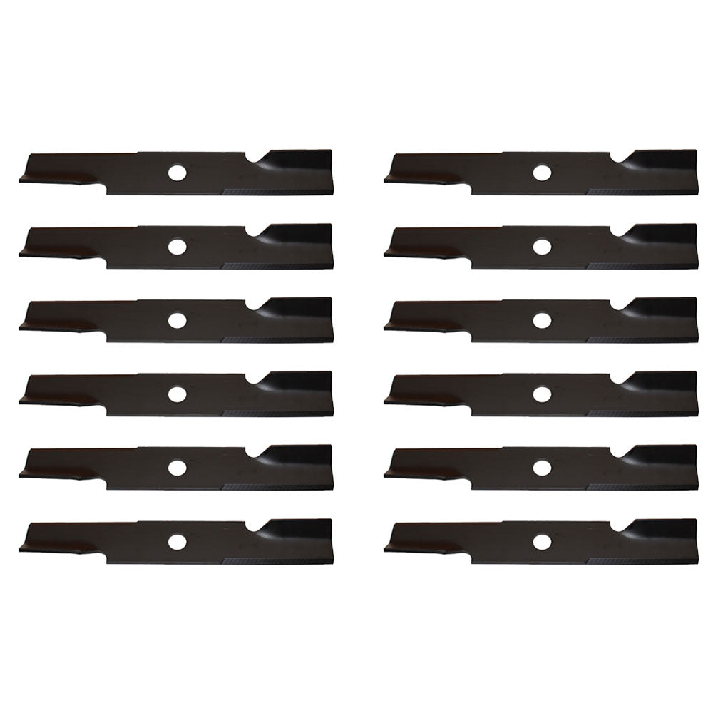 Qty. 12: Notched Mower Blade  Fits Exmark Replaces 103-6381