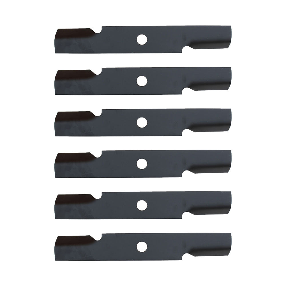 Qty. 6: Notched Mower Blade Fits Exmark Replaces 103-6381