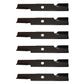 Qty. 6: Notched Mower Blade Fits Exmark Replaces 103-6381