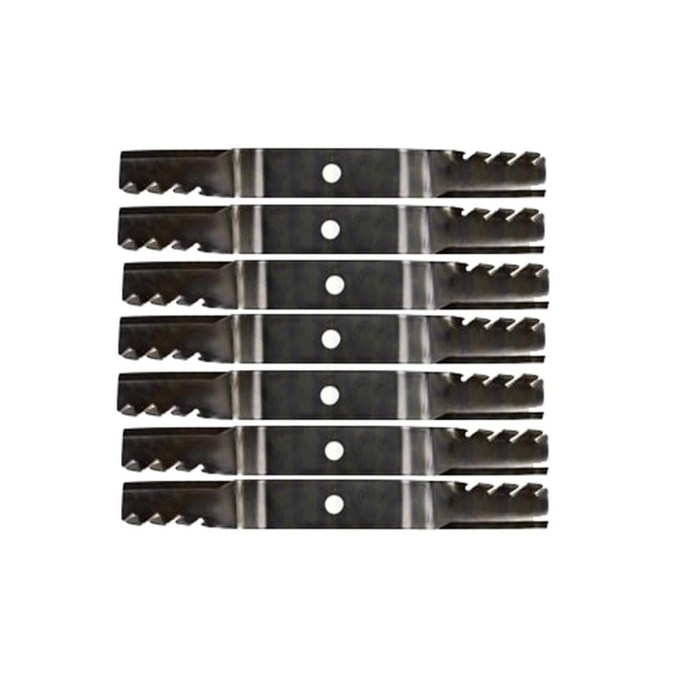 Set of 7 Toothed Mower Blades Fits John Deere 1600 1620 Wide Area Mower TCU51118