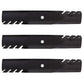 3 Pack Tooth Mulch Blade Fits Dixie Chopper 30227-50H 30227-50X