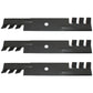 Mulching Blades 3pk 48" Fits Gator Fits Exmark Turf Tracer HP Metro Viking 32351