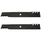 (2) Toothed Mulching Mower Blades fits Jonsered 42" Decks Replaces 532138971