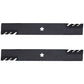 (2) Toothed Mulching Mower Blades fits Jonsered 42" Decks Replaces 532138971