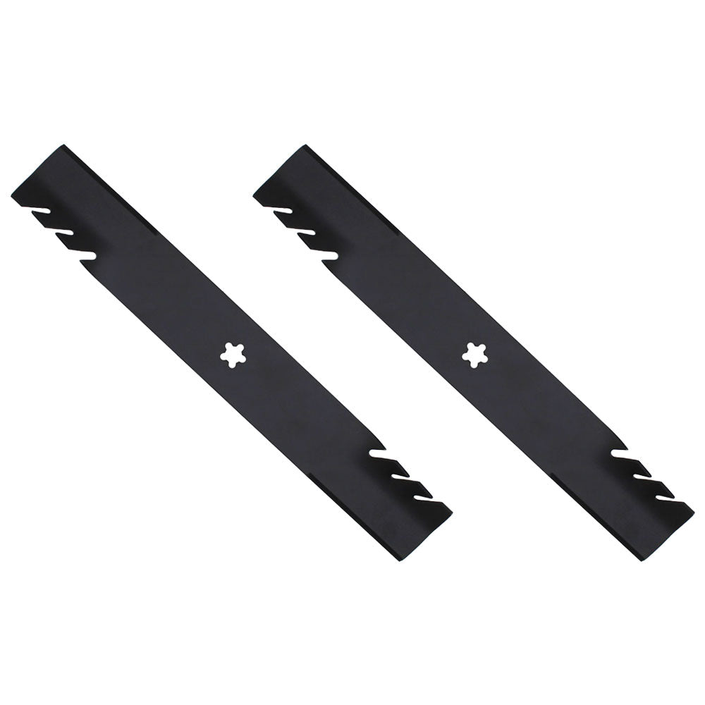 (2) Toothed Mulching Mower Blades Fits Craftsman 42" Decks Repl. 134149 422719
