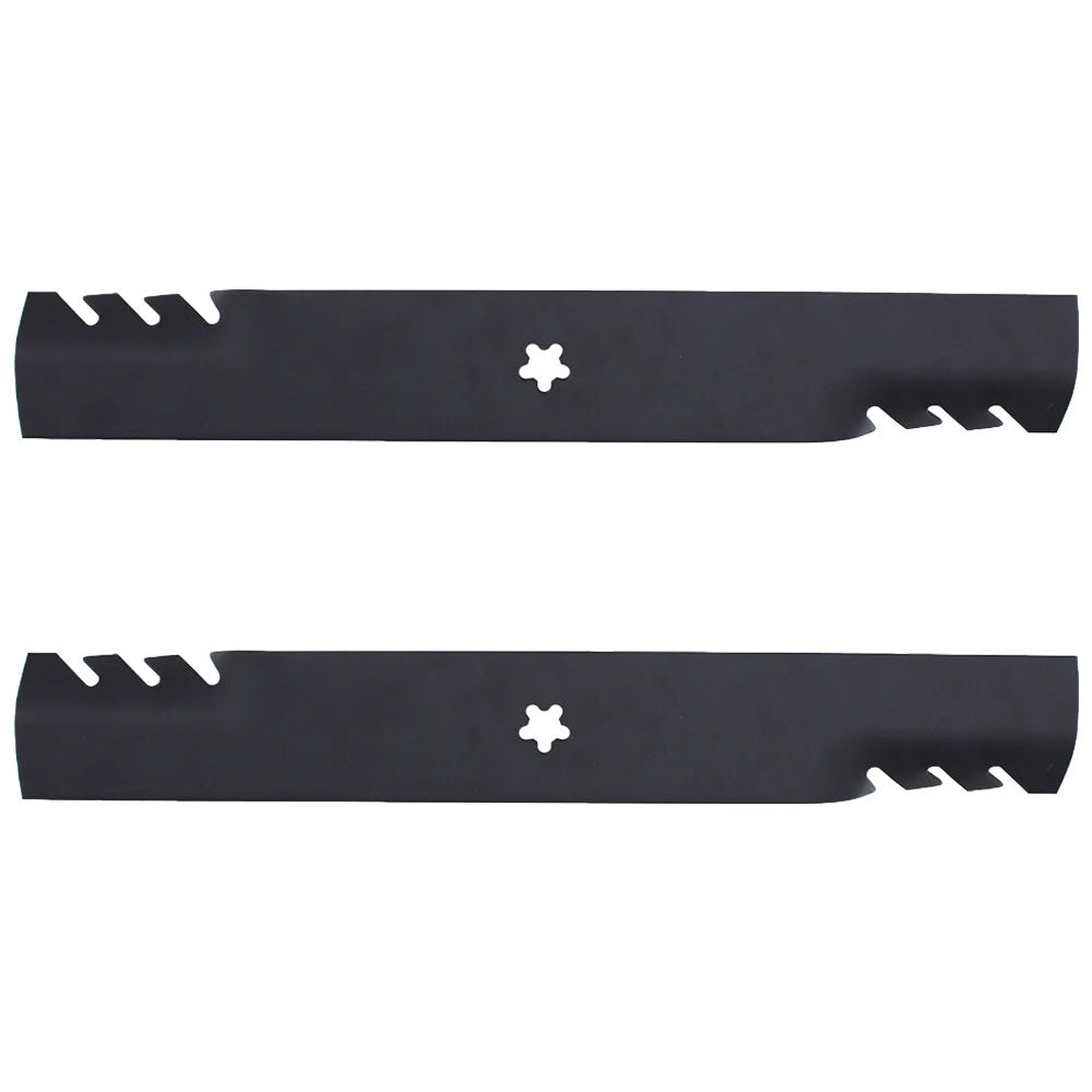 Qty 2: Toothed Mulching Blade
 Fits AYP Replaces 127843