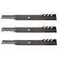 Qty 3: Toothed Mower Blades Fits Mcculloch Replaces 532139775