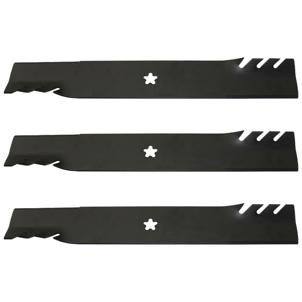 Qty 3: Toothed Mower Blades Fits Oregon Replaces 596-900
