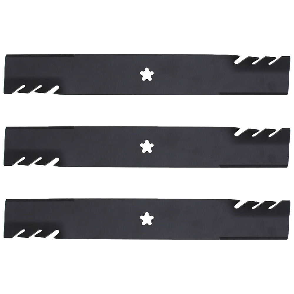 Qty 3: Toothed Mower Blades Fits Craftsman Replaces 127843