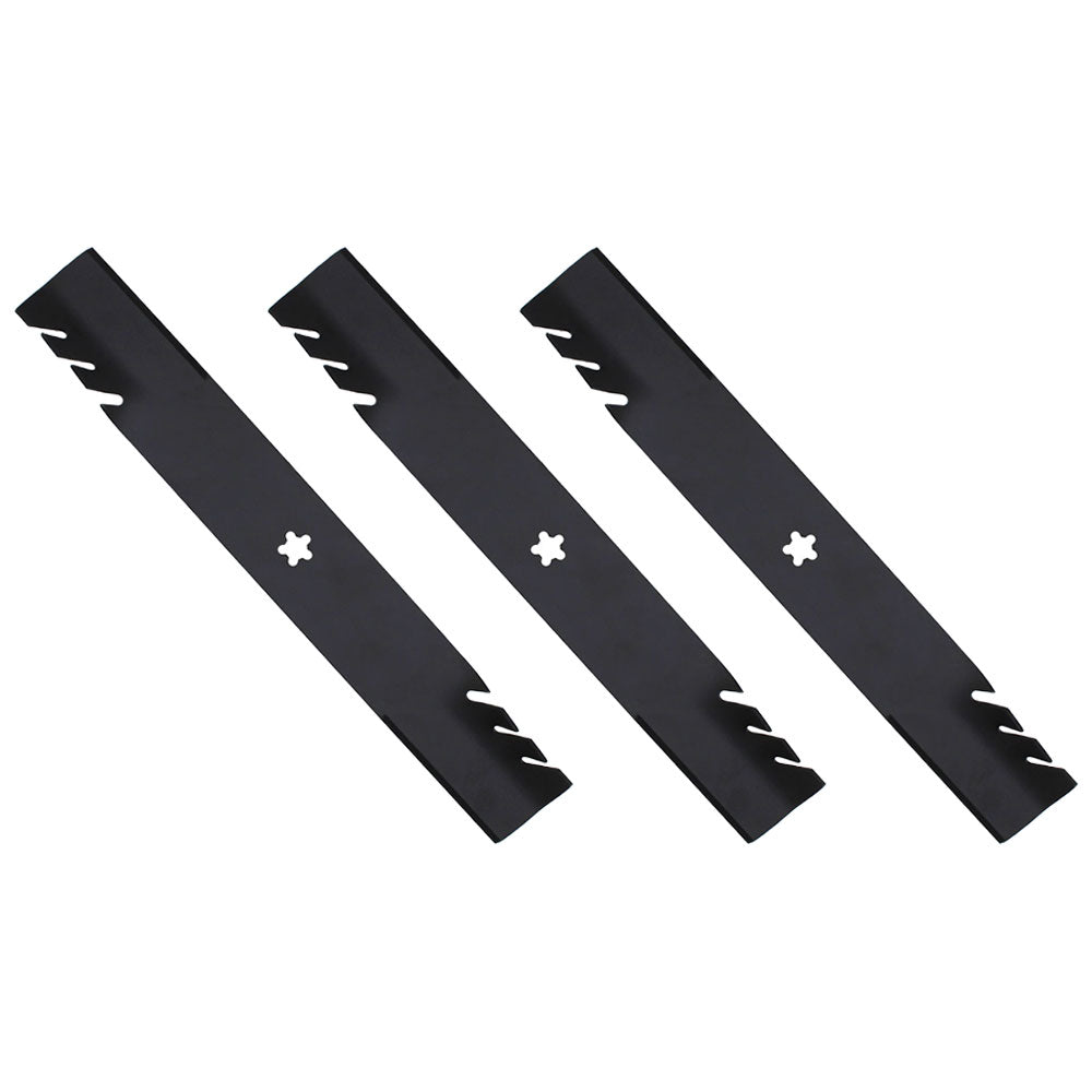 Qty 3: Toothed Mower Blades Fits Mcculloch Replaces 532139775