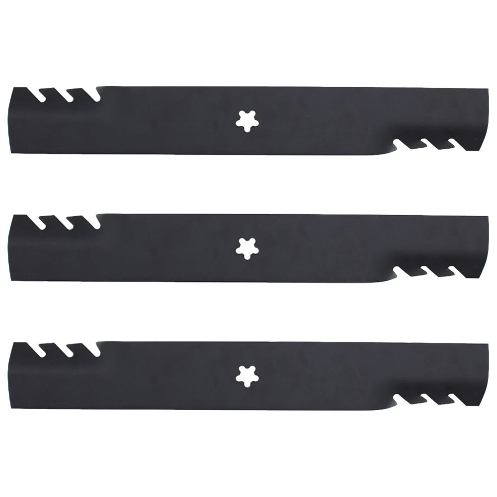 Qty 3: Toothed Mower Blades Fits Oregon Replaces 596-900