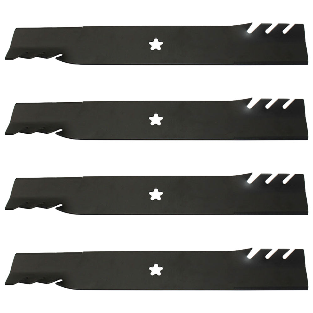 Qty 4: Toothed Mower Blades Fits Mcculloch Replaces 532139775
