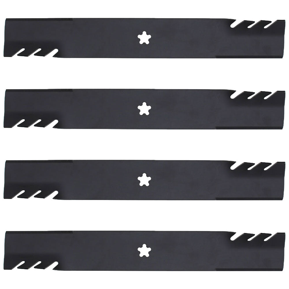 Qty 4: Toothed Mower Blades Fits Mcculloch Replaces 532139775