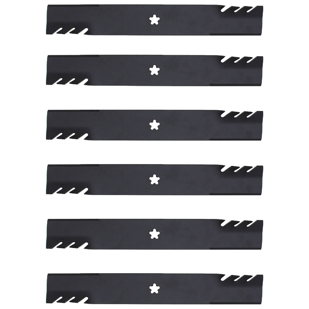 Qty 6: Toothed Mower Blades Fits Craftsman Replaces 127843