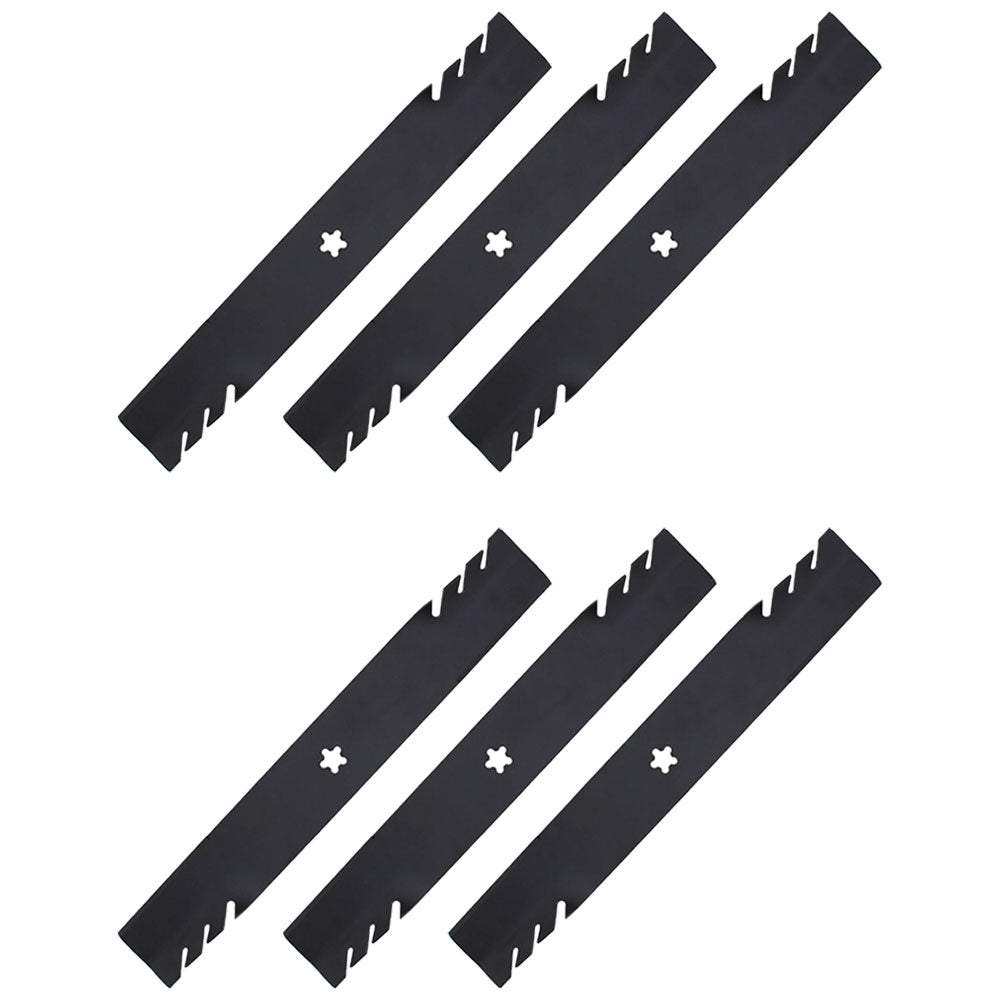 Qty 6: Toothed Mower Blades Fits Mcculloch Replaces 532139775