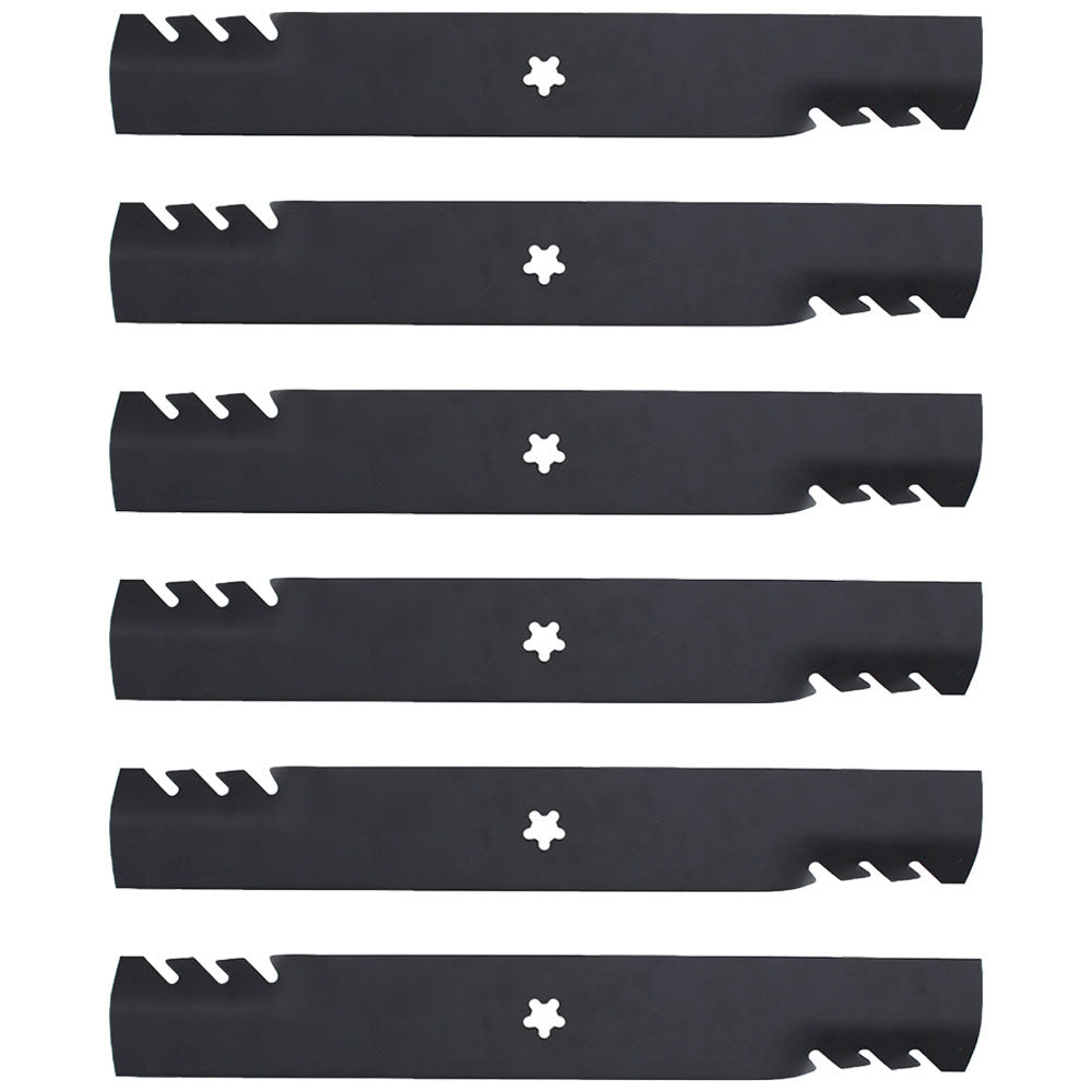 Qty 6: Toothed Mower Blades Fits Ariens Replaces 21546095
