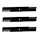 Qty 3: Heavy Duty Toothed Mower Blade Fits Bunton Replaces 6294