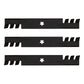 Qty 3: Toothed Mulching Mower Blade Fits Dixon Replaces 539112079