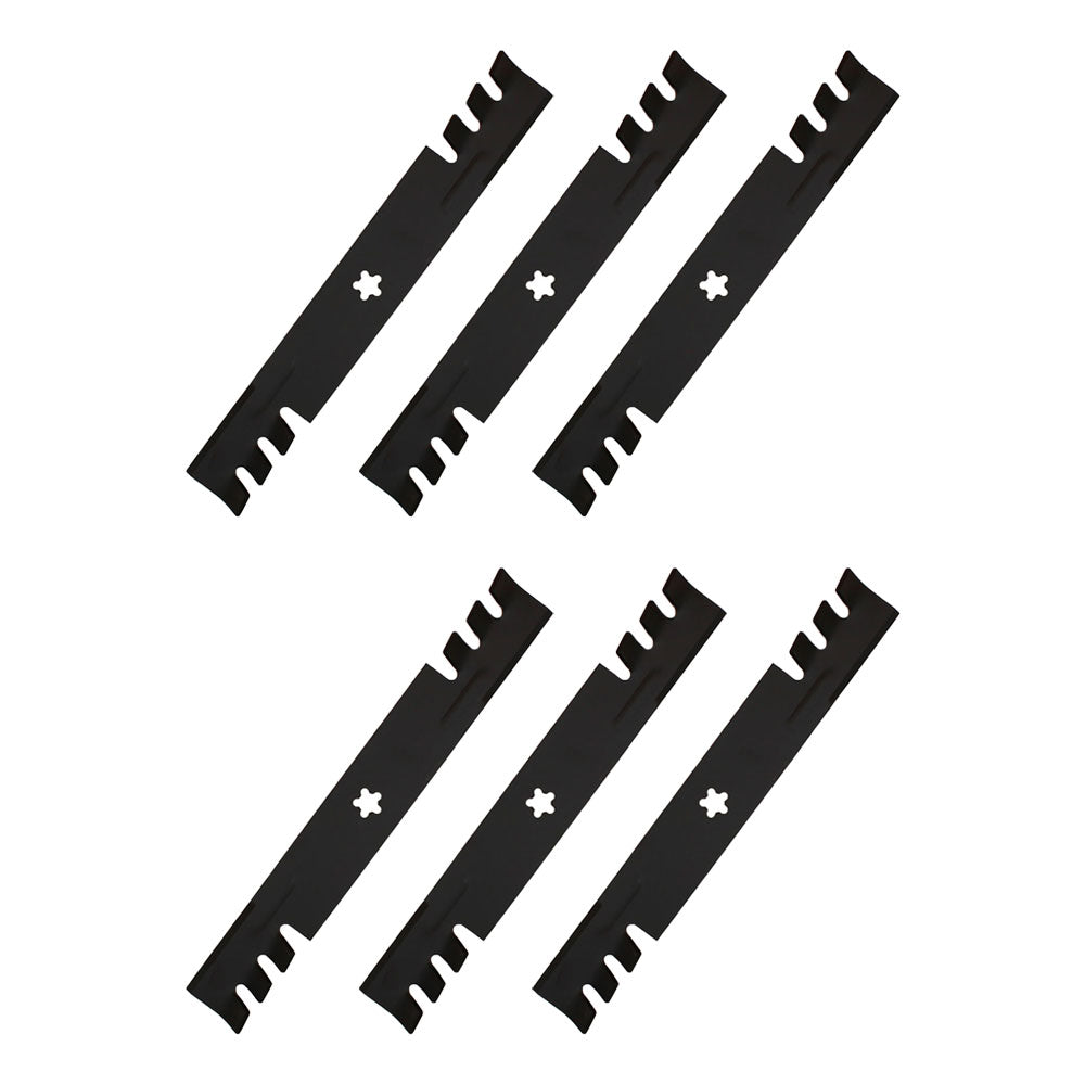 Qty: 6 Toothed Mulching Mower Blade Fits Husqvarna Replaces 539112079