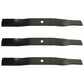60" Cut Fits Rotary 6432 Left Hand Lawn Mower Blade Set (3): Fits Woods #31359