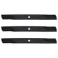 Set of 3 20-1/4" x 5/8" LH Cut High Lift Blades Fits Woods 31359