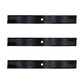 Three Low-Lift Blades 20-1/2" x 5/8" Fits Exmark Turf Ranger Turf Tracer Hydro