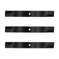 Three Low-Lift Blades 20-1/2" x 5/8" Fits Exmark Turf Ranger Turf Tracer Hydro