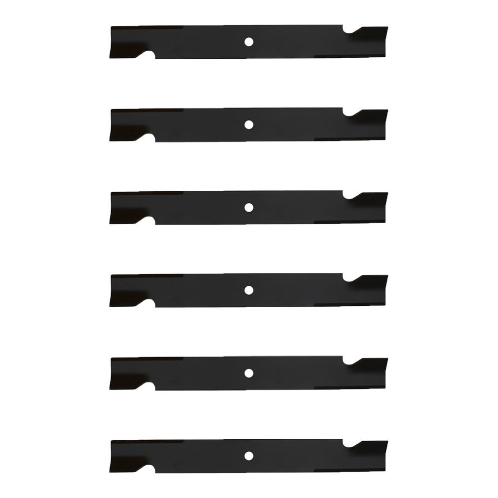 Qty 6: Notched High Lift Mower Blade Fits Bad Boy Replaces 038-2007-00