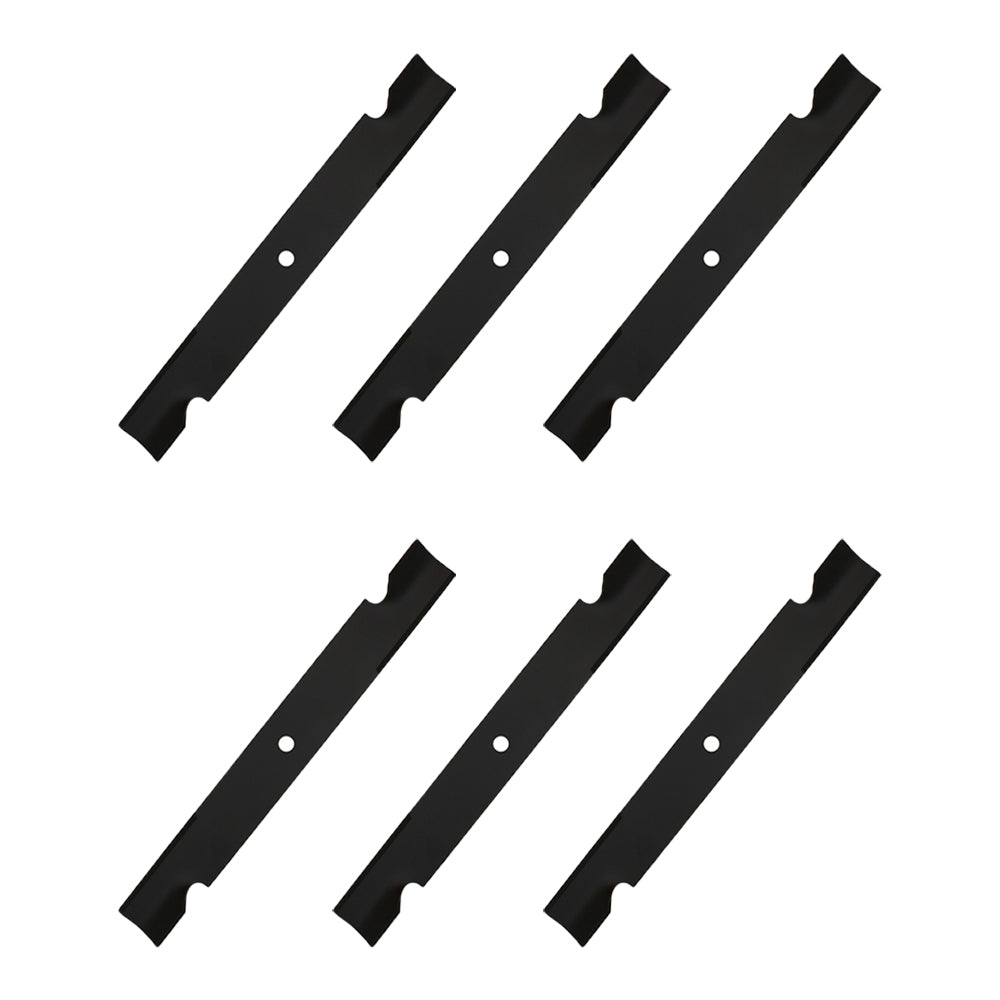 Qty 6: Notched High Lift Mower Blade Fits Bad Boy Replaces 038-2007-00
