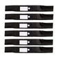 6-Pack 601124 797696 Fits Hi-Lift Blades fits Hustler XR7 Super Z & Hustler Z 54