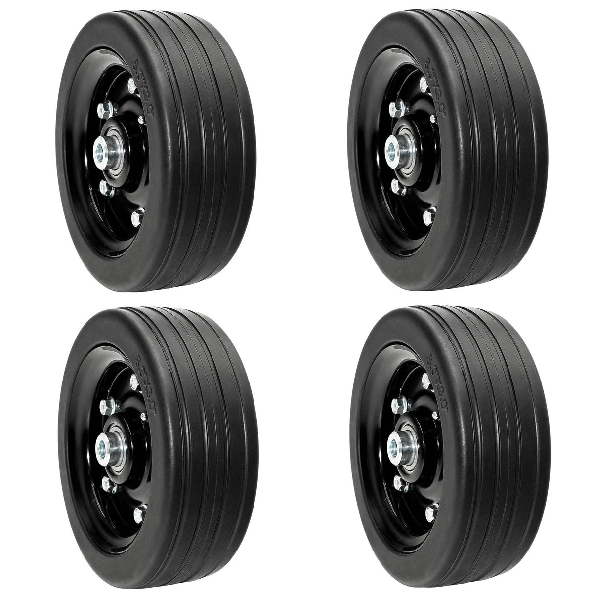 59008700 4 PK Finish Mower Wheels 8x3.5" Bore Fits Caroni TC480 TC590 TC910