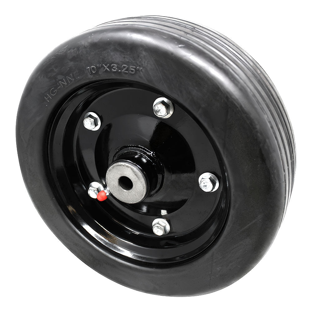 10" Finish Mower Rubber Wheel 10" x 3.25" Fits 1/2" Axle