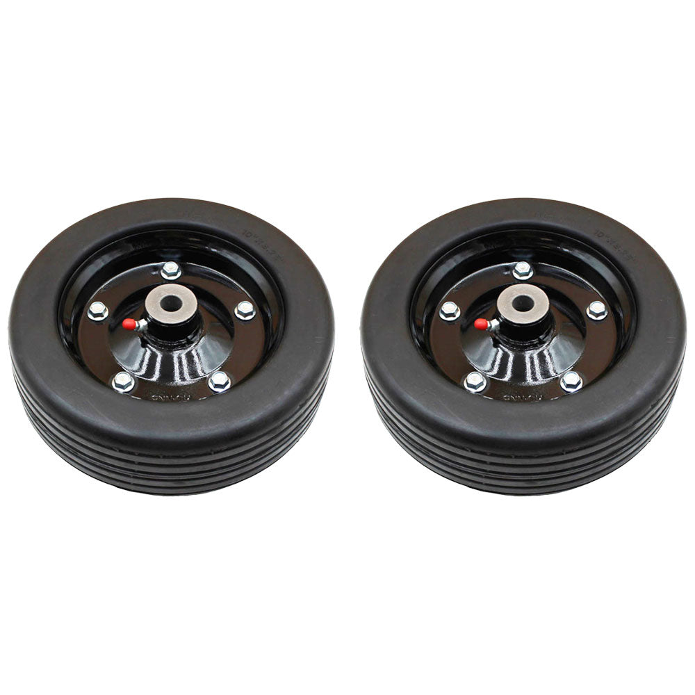 Two Bush Hog Solid Finish Mower Wheels 10" x 3.25" Replaces 87750