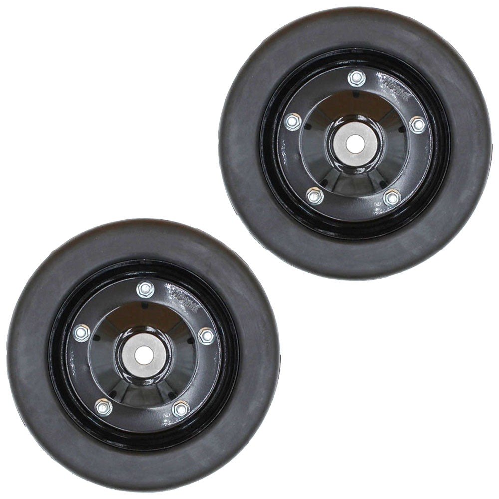 Two Bush Hog Solid Finish Mower Wheels 10" x 3.25" Replaces 87750