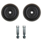 Two (2) New Aftermarket Replacement Deck Wheels W/ Bolts & Nuts Fits John Deere