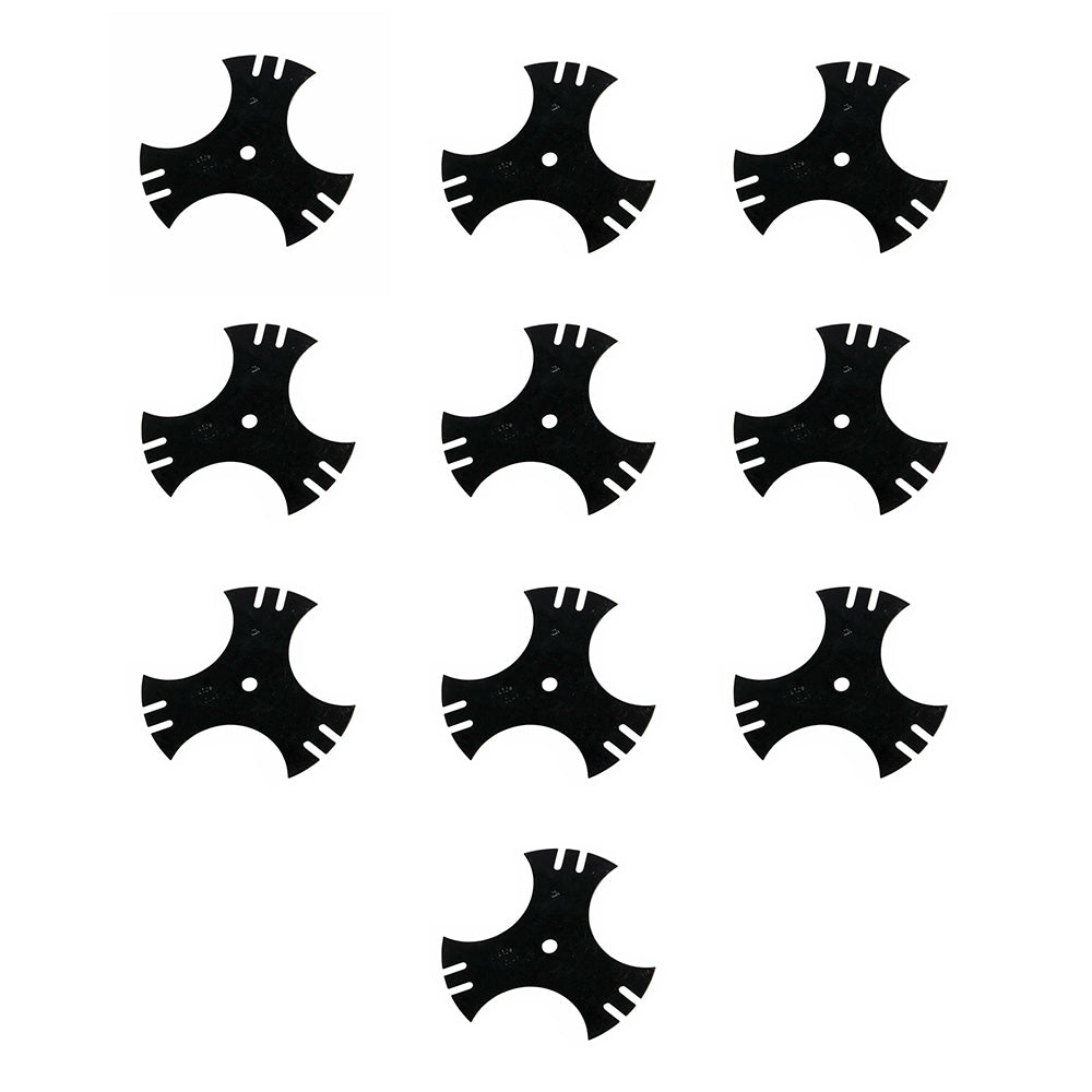 Qty 10: Tri Point Edger Blade Fits MTD