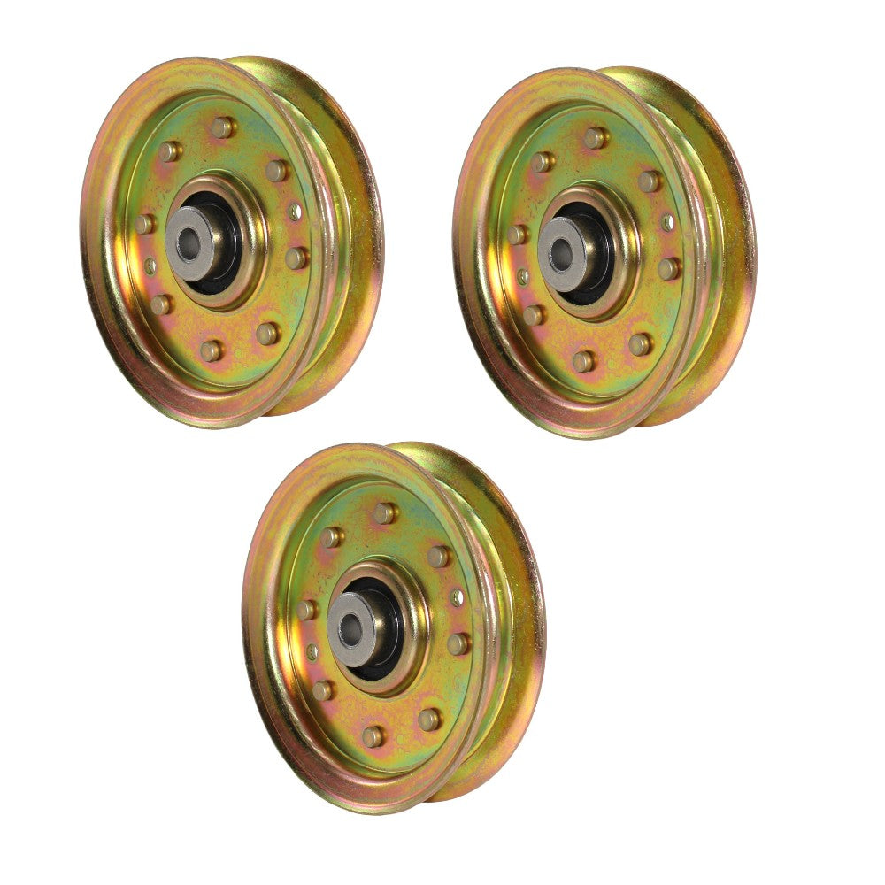 Qty 3: Flat Idler Pulley Fits Red Max Replaces 532175820