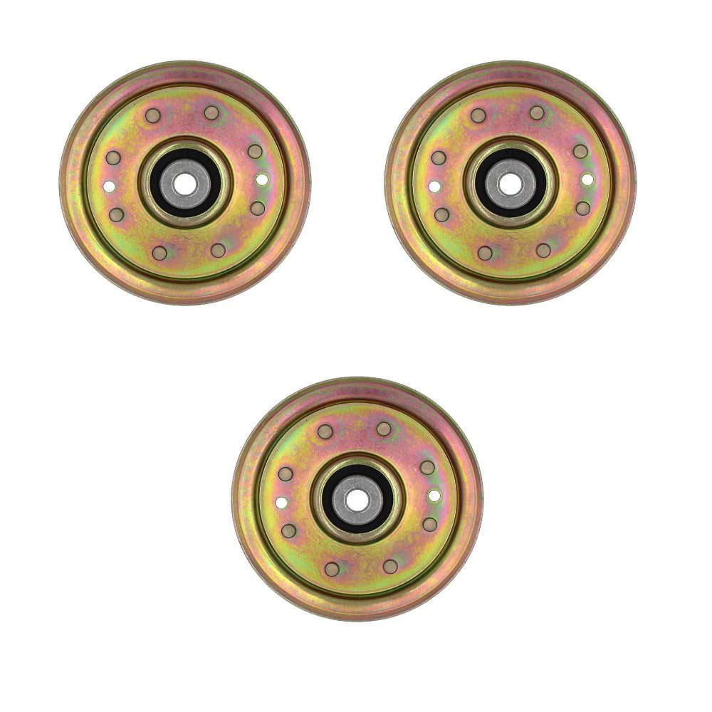 Qty 3: Flat Idler Pulley Fits Red Max Replaces 532175820