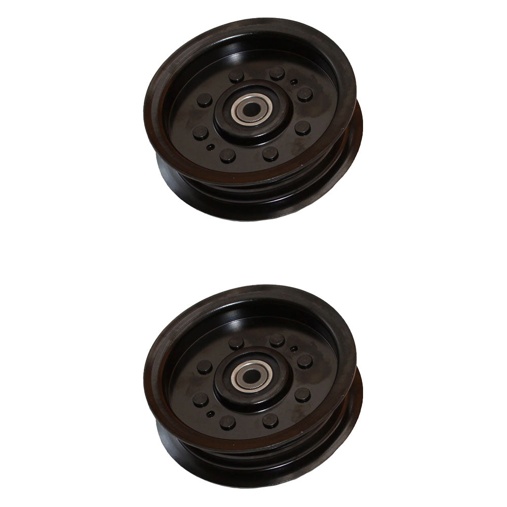 (2) Flat Idler Pulley Fits Husqvarna 48" 54" Deck 196104 532196104 197380